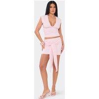 EGO Women's Drape Mini Skirt in Light Pink | Size: 10