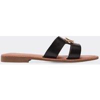 EGO Women's Faux Leather Sandals in Black | Size: 8