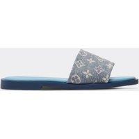 EGO Women's Slider Denim Sandals in Mid Blue | Size: 4