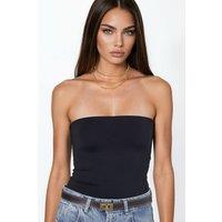 Busem Women's Bandeau Crop Top in Black | Size: XL