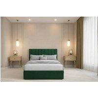Chester & Oakley Lunar Plush Divan Bed Base 4 Drawers - 54 Headboard in Emerald | Size: Double