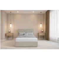 Chester & Oakley Lorenzo Plush Divan Bed Base No Drawers - 54 Headboard in Cream | Size: Double