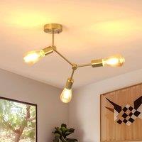 Goeco Sputnik Gold Ceiling Light, 3 Light Sockets E27, Modern Chandeliers