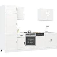 Berkfield Home 7 Piece Kitchen Cabinet Set Kalmar White Engineered Wood