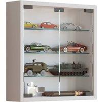 VCM Hanging display cabinet Wall display case glass Mandosa S in White