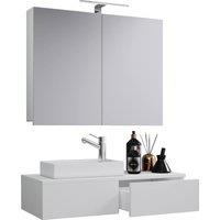 VCM 3tlg washroom washbasin Gudas cabinet in White