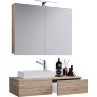 VCM 3tlg washroom washbasin Gudas cabinet in Natural