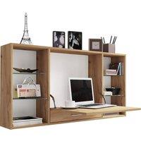 VCM Wooden desk wall desk Teala in Light Oak