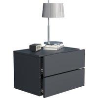 VCM Wooden wall hanging bedside table Usal L 45 cm in Dark Grey