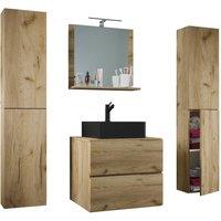 VCM 5 pcs. washbasin bath 60 cmLendas XL in Light Oak