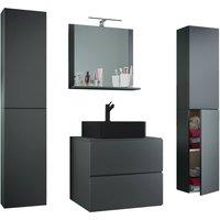 VCM 5 pcs. washbasin bath 60 cmLendas XL in Dark Grey