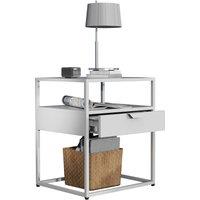 VCM Metal bedside table side table Flokas M in White