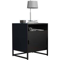 VCM Metal bedside table side table Flokas L in Black
