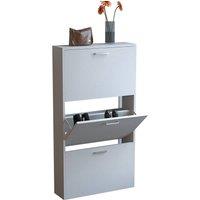 VCM Shoe cabinet Shoe tipper series Sulos M in White