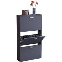 VCM Shoe cabinet Shoe tipper series Sulos M in Dark Grey