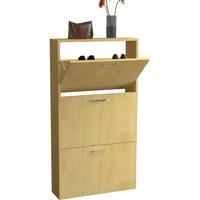 VCM Shoe cabinet Shoe tipper series Sulos M in Light Oak