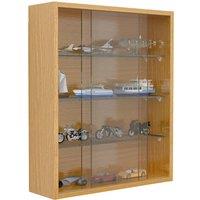 VCM Hanging display cabinet Wall display case glass Drivalo M in Light Oak