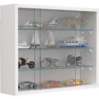 VCM Hanging display cabinet Wall display case glass Drivalo S in White