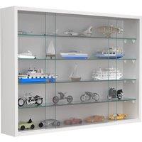 VCM Hanging display cabinet Wall display case glass Drivalo L in White
