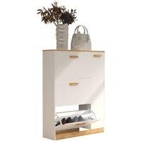 VCM Shoe cabinet Shoe tipper Cabinet Halom L in White
