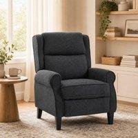 STILVORA Recliner Armchair with Extended Footrest in Grey