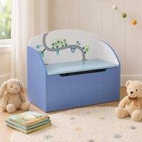 STILVORA Children's Storage Bench with Toy Box in Blue