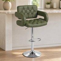 STILVORA Bar Stool Height Adjustable with Swivel Green