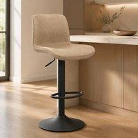 STILVORA Bar Stools Set of 2 with adjustable height brown