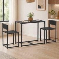 STILVORA Dining Table Set with steel frame black