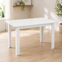 STILVORA Dining Table 120-160cm with extendable design White