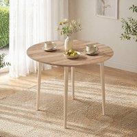 STILVORA Dining Table with Drop Leaves & wooden structure in Light Oak