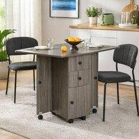 STILVORA Dining Table with storage grey