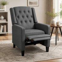 STILVORA Recliner Armchair with Footrest in Grey