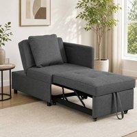 STILVORA 3-in-1 Chair Bed with Adjustable Back Grey