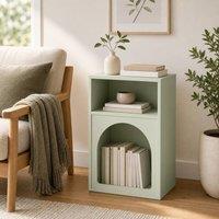 STILVORA Bedside Table with 2 Open Compartments in Green