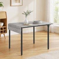 STILVORA Dining Table with Drop Leaf Design Grey