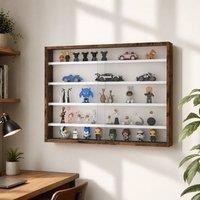 STILVORA Wall Cabinet with Glass Doors in Rustic Brown