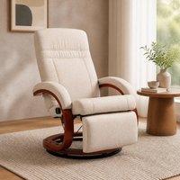 STILVORA Beige Recliner Armchair with Footrest