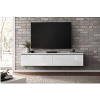 STILVORA Wall-Mounted TV Unit with 2 Cupboards White