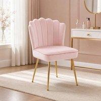 STILVORA Accent Chair with Metal Legs Pink
