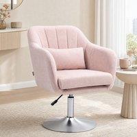 STILVORA Swivel Vanity Chair with Adjustable Height in Pink