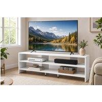 STILVORA Corner TV Stand with 2 Shelves for up to 47 Inch TV in White