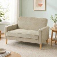 STILVORA 2 Seater Velvet Sofa in Beige