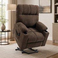 STILVORA Recliner Armchair Power Lift with Footrest in Brown