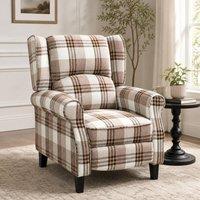 STILVORA Recliner Armchair 160 with Footrest Brown