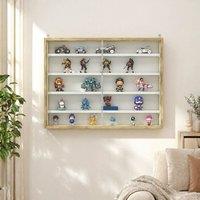STILVORA Wall Cabinet with Glass Doors & Adjustable Shelves in Natural