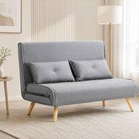 STILVORA Sofa Bed 190 cm with Adjustable Back in Grey