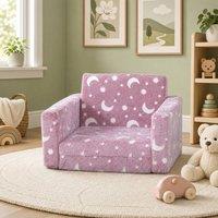 STILVORA Children's 2-in-1 Folding Armchair Bed Pink