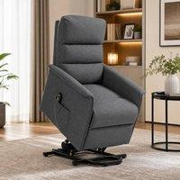 STILVORA Electric Recliner Armchair with Footrest in Grey