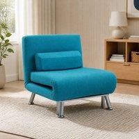 STILVORA 3-in-1 Chair Bed with Five-Position Back in Blue